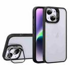 For iPhone 14 Plus U1 Invisible Lens Holder Acrylic + TPU Shockproof Phone Case(Black) - 1