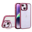 For iPhone 14 Plus U1 Invisible Lens Holder Acrylic + TPU Shockproof Phone Case(Wine Red) - 1