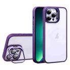 For iPhone 13 Pro Max U1 Invisible Lens Holder Acrylic + TPU Shockproof Phone Case(Dark Purple) - 1