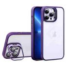 For iPhone 13 Pro U1 Invisible Lens Holder Acrylic + TPU Shockproof Phone Case(Dark Purple) - 1