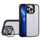 For iPhone 13 Pro U1 Invisible Lens Holder Acrylic + TPU Shockproof Phone Case(Black) - 1