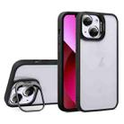 For iPhone 13 U1 Invisible Lens Holder Acrylic + TPU Shockproof Phone Case(Black) - 1