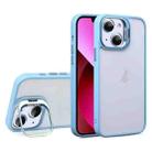 For iPhone 13 U1 Invisible Lens Holder Acrylic + TPU Shockproof Phone Case(Sierra Blue) - 1