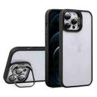 For iPhone 12 Pro Max U1 Invisible Lens Holder Acrylic + TPU Shockproof Phone Case(Black) - 1