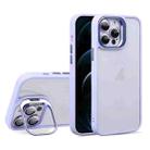 For iPhone 12 Pro Max U1 Invisible Lens Holder Acrylic + TPU Shockproof Phone Case(Light Purple) - 1