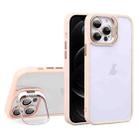 For iPhone 12 Pro U1 Invisible Lens Holder Acrylic + TPU Shockproof Phone Case(Pink) - 1