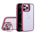 For iPhone 12 Pro U1 Invisible Lens Holder Acrylic + TPU Shockproof Phone Case(Wine Red) - 1