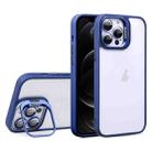 For iPhone 12 Pro U1 Invisible Lens Holder Acrylic + TPU Shockproof Phone Case(Dark Blue) - 1