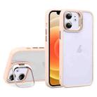 For iPhone 12 U1 Invisible Lens Holder Acrylic + TPU Shockproof Phone Case(Pink) - 1