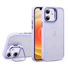 For iPhone 12 U1 Invisible Lens Holder Acrylic + TPU Shockproof Phone Case(Light Purple) - 1