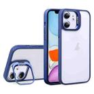 For iPhone 11 U1 Invisible Lens Holder Acrylic + TPU Shockproof Phone Case(Dark Blue) - 1