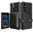 For Samsung Galaxy A55 5G Magnetic Wallet Card Bag Leather Phone Case(Black) - 1