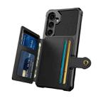 For Samsung Galaxy A55 5G Magnetic Wallet Card Bag Leather Phone Case(Black) - 3