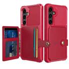 For Samsung Galaxy A55 5G Magnetic Wallet Card Bag Leather Phone Case(Red) - 1