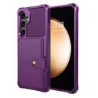 For Samsung Galaxy A55 5G Magnetic Wallet Card Bag Leather Phone Case(Purple) - 2