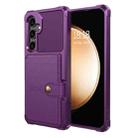 For Samsung Galaxy A35 5G Magnetic Wallet Card Bag Leather Phone Case(Purple) - 2