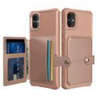 For Samsung Galaxy A05 Magnetic Wallet Card Bag Leather Phone Case(Rose Gold) - 1