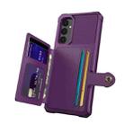 For Samsung Galaxy A05s Magnetic Wallet Card Bag Leather Phone Case(Purple) - 3