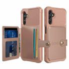 For Samsung Galaxy A24 4G Magnetic Wallet Card Bag Leather Phone Case(Rose Gold) - 1