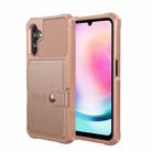 For Samsung Galaxy A24 4G Magnetic Wallet Card Bag Leather Phone Case(Rose Gold) - 2