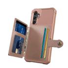 For Samsung Galaxy A24 4G Magnetic Wallet Card Bag Leather Phone Case(Rose Gold) - 3