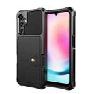 For Samsung Galaxy A24 4G Magnetic Wallet Card Bag Leather Phone Case(Black) - 2