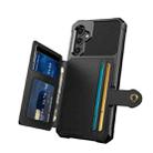 For Samsung Galaxy A24 4G Magnetic Wallet Card Bag Leather Phone Case(Black) - 3