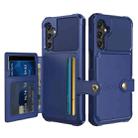 For Samsung Galaxy A25 5G Global Magnetic Wallet Card Bag Leather Phone Case(Blue) - 1