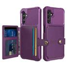 For Samsung Galaxy A25 5G Global Magnetic Wallet Card Bag Leather Phone Case(Purple) - 1