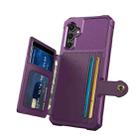 For Samsung Galaxy A25 5G Global Magnetic Wallet Card Bag Leather Phone Case(Purple) - 3