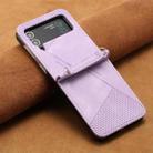 For Samsung Galaxy Z Flip4 Dream Triangle Folding Leather Phone Case with Lanyard(Purple) - 2