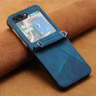 For Samsung Galaxy Z Flip7 Dream Triangle Leather Phone Case with Lanyard(Blue) - 2