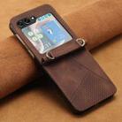 For Samsung Galaxy Z Flip7 Dream Triangle Leather Phone Case with Lanyard(Brown) - 2
