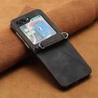For Samsung Galaxy Z Flip7 Dream Triangle Leather Phone Case with Lanyard(Black) - 2