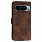 For Google Pixel 9 Pro XL YX0080 Grid Butterfly Embossed Pattern Flip Leather Phone Case with Lanyard(Coffee) - 3