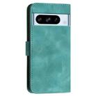 For Google Pixel 8 Pro Grid Butterfly Embossed Pattern Leather Phone Case with Lanyard(Light Blue) - 3