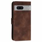 For Google Pixel 7 5G YX0080 Grid Butterfly Embossed Pattern Flip Leather Phone Case with Lanyard(Coffee) - 3