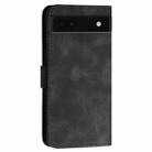 For Google Pixel 6a Grid Butterfly Embossed Pattern Leather Phone Case with Lanyard(Black) - 3