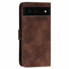 For Google Pixel 6 YX0080 Grid Butterfly Embossed Pattern Flip Leather Phone Case with Lanyard(Coffee) - 3