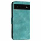 For Google Pixel 6 YX0080 Grid Butterfly Embossed Pattern Flip Leather Phone Case with Lanyard(Light Blue) - 3