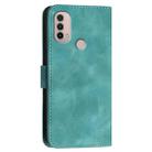 For Motorola Moto E40 / E30 YX0080 Grid Butterfly Embossed Pattern Flip Leather Phone Case with Lanyard(Light Blue) - 3