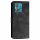 For Motorola Edge 40 Neo 5G YX0080 Grid Butterfly Embossed Pattern Flip Leather Phone Case with Lanyard(Black) - 3