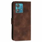 For Motorola Edge 40 Neo 5G YX0080 Grid Butterfly Embossed Pattern Flip Leather Phone Case with Lanyard(Coffee) - 3