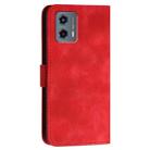 For Motorola Moto G 2023 5G YX0080 Grid Butterfly Embossed Pattern Flip Leather Phone Case with Lanyard(Red) - 3