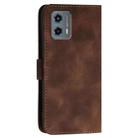 For Motorola Moto G 2023 5G YX0080 Grid Butterfly Embossed Pattern Flip Leather Phone Case with Lanyard(Coffee) - 3