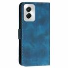 For Motorola Moto G Power 5G 2024 YX0080 Grid Butterfly Embossed Pattern Flip Leather Phone Case with Lanyard(Dark Blue) - 3