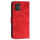 For Motorola Moto G Power 2023 YX0080 Grid Butterfly Embossed Pattern Flip Leather Phone Case with Lanyard(Red) - 3