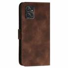 For Motorola Moto G Power 2023 Grid Butterfly Embossed Pattern Leather Phone Case with Lanyard(Coffee) - 3