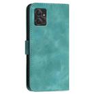 For Motorola Moto G Power 2023 YX0080 Grid Butterfly Embossed Pattern Flip Leather Phone Case with Lanyard(Light Blue) - 3