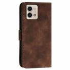 For Motorola Moto G Stylus 5G 2023 YX0080 Grid Butterfly Embossed Pattern Flip Leather Phone Case with Lanyard(Coffee) - 3